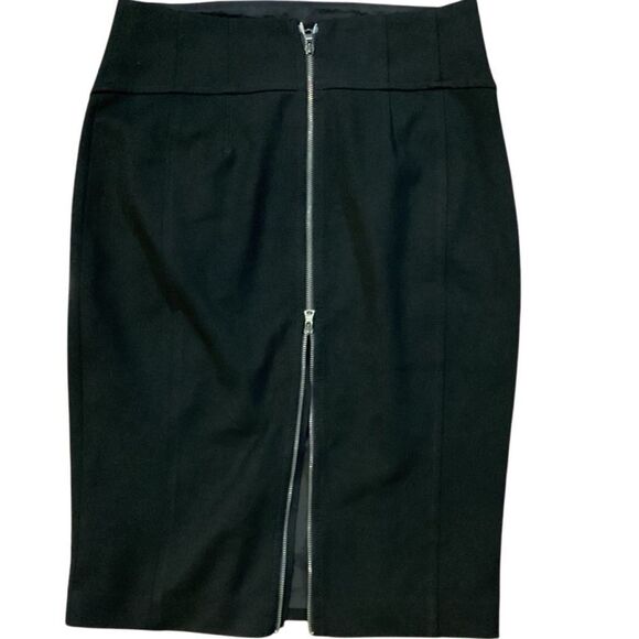 Express exposed back zipper Pencil skirt Black Size 6 - Picture 1 of 10